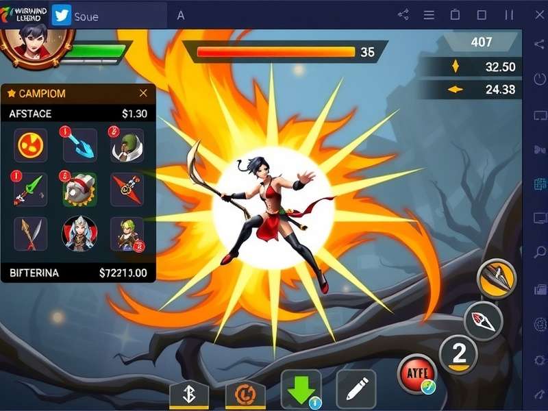 Whirlwind Warrior Legend gameplay screenshot showing character in action